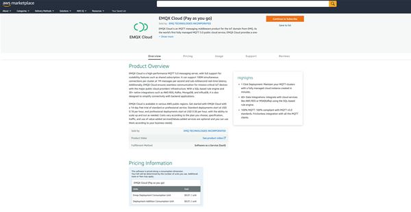 EMQ Strengthens Ties with AWS by Launching EMQX Cloud in AWS Marketplace